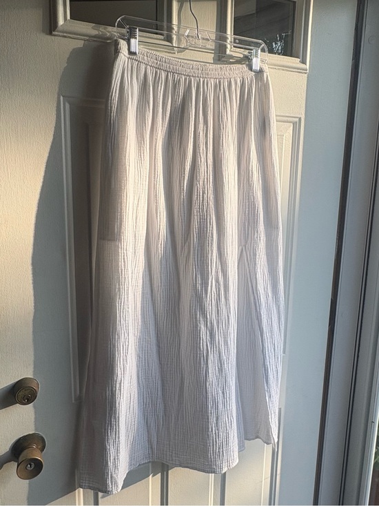 J. Crew Dresses & Skirts - J.Crew Re-Imagined Cotton Crinkle Gauze Maxi Skirt White Ivory Viscose Lined S